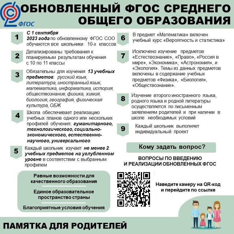 Обновлённый ФГОС среднего общего образования